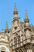 Bruxelles, Belgio - I palazzi della Grand Place, dettaglio della Maison du Roi. 